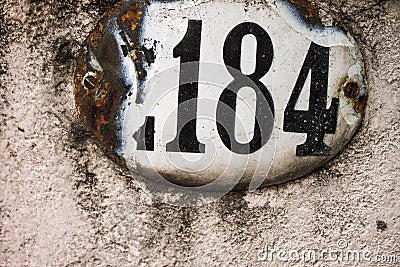 Vintage Number Door Close Home Object Business Stock Photo