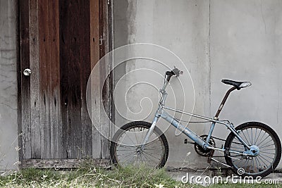 Vintage of old bicycle Stock Photo