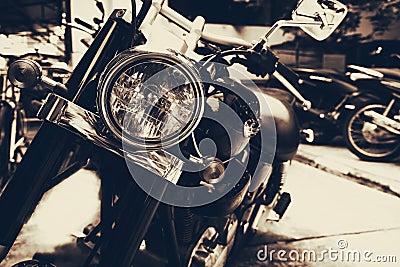 Vintage old classic motorcycles Stock Photo