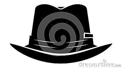 Vintage old hat. Male head cap. Old fashion clothes. Elegent hat. Vector illustration on white background Vector Illustration