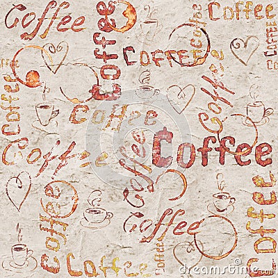 Vintage old paper coffee background Stock Photo