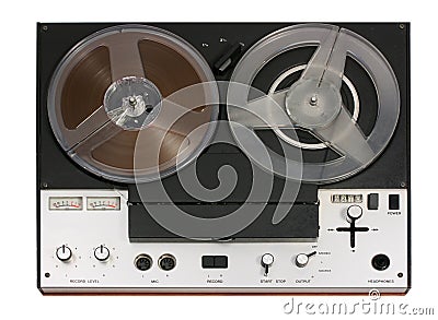 Vintage Open Reel Tape Recorder deck Stock Photo