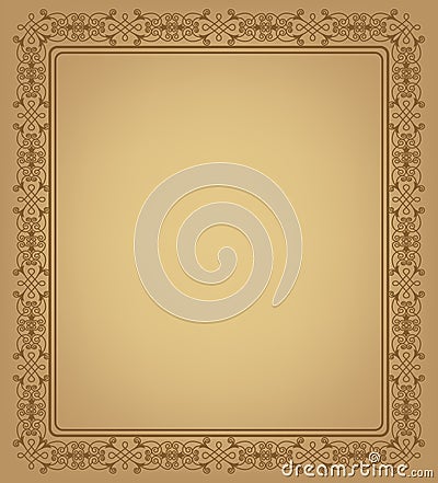 Vintage openwork frame Vector Illustration