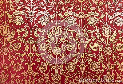 Vintage ornate seamless border pattern in russian traditional style Stock Photo