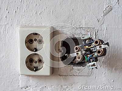 Vintage outlet time for renovation Stock Photo