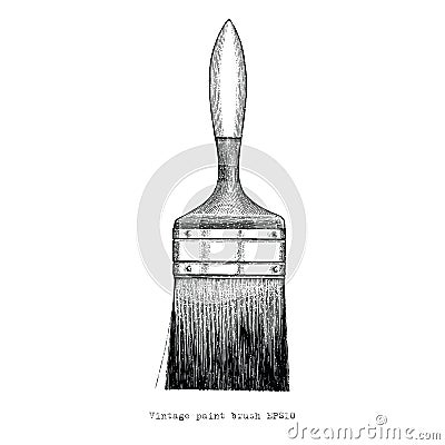 Vintage paint brush hand drawing Vector Illustration