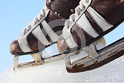 Vintage pair of mens skates Stock Photo