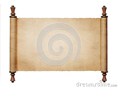 Vintage paper scroll Stock Photo