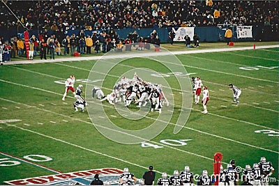 Vintage Patriots v. Chiefs 2000 MNF game Editorial Stock Photo