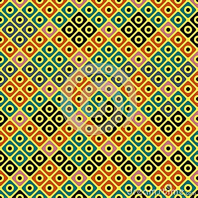 Vintage pattern geometric bohemian color Vector Illustration