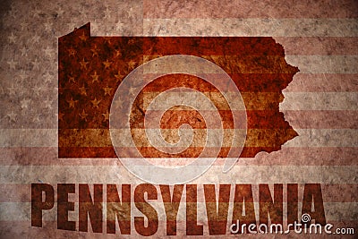 Vintage pennsylvania map Stock Photo