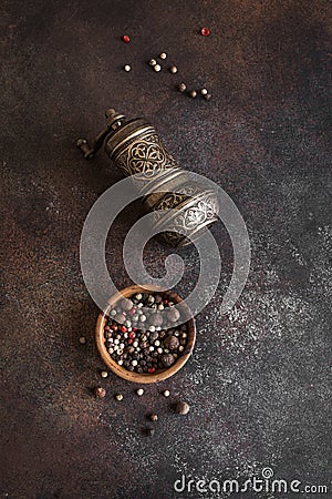 Vintage pepper mill Stock Photo