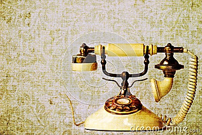 Vintage Phone Cartoon Illustration