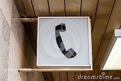 Vintage Phone pictogram Stock Photo