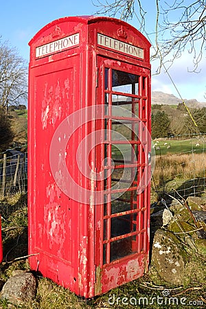 Vintage phonebox. Stock Photo