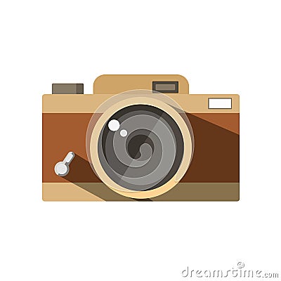 The vintage photo camera Vector Illustration