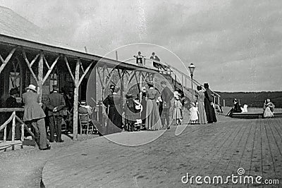 Vintage Photo 1901 Constitution Hill and Cable Railway Station, Stock Photo