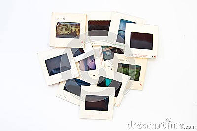 Vintage photo slides Stock Photo