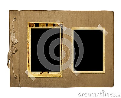 Vintage photoalbum for photos Stock Photo