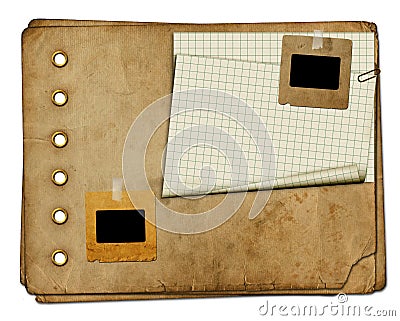 Vintage photoalbum for photos Stock Photo