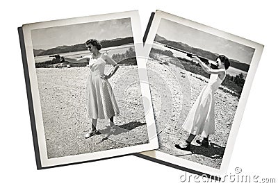 Vintage Photos Women with Guns Stock Photo