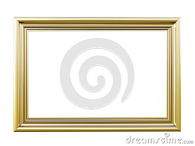 Vintage picture frame isolated on white Stock Photo