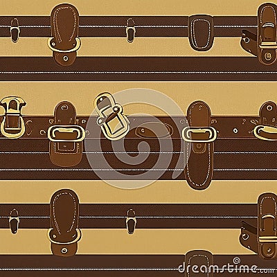 Vintage pile ancient suitcases design. illustration Cartoon Illustration