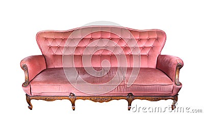 Vintage pink sofa Stock Photo