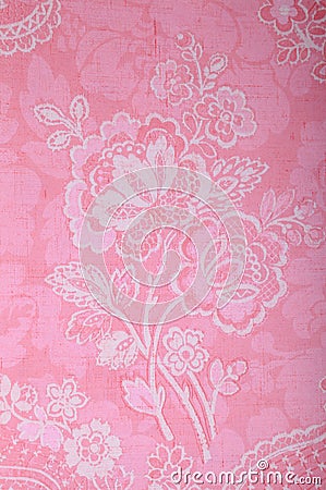 Vintage pink wallpaper with victorian pattern Stock Photo
