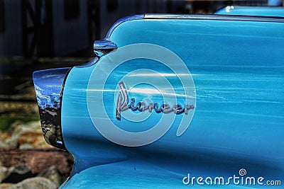 Classic Car tail fin Pioneer Editorial Stock Photo