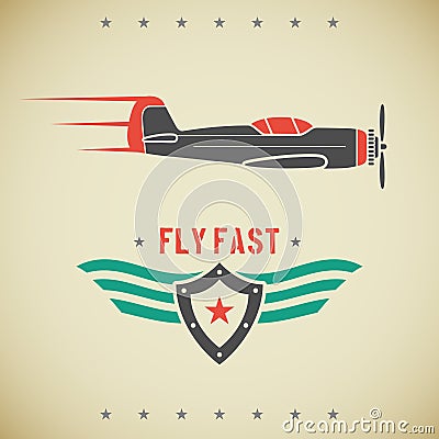 Vintage plane Stock Photo