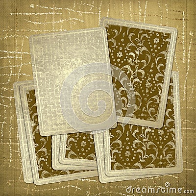 Vintage playing cards Stock Photo