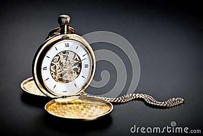 Vintage pocket clock Stock Photo