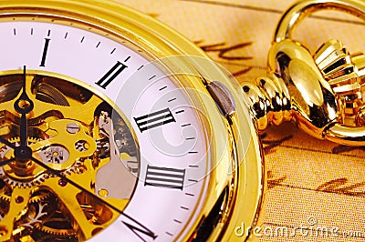 Vintage Pocket Watch Stock Photo