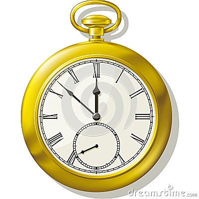 Vintage Pocket watch Vector Illustration