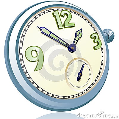 Vintage pocket watch. Vector Illustration