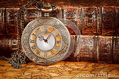 Vintage pocket watch Stock Photo