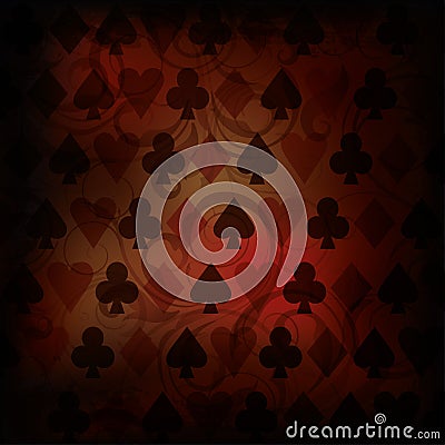 Vintage Poker background Vector Illustration