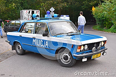 Classic police car at a car show Editorial Stock Photo