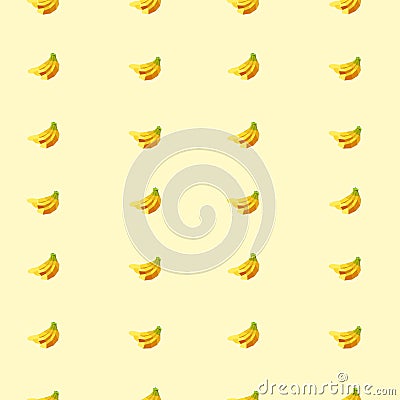 Vintage polygon banana pattern Vector Illustration