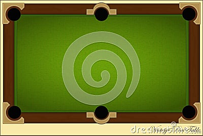 Vintage Pool Table Vector Illustration