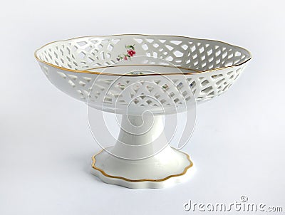 Vintage porcelain fruit bowl Stock Photo