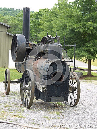 Vintage Portable Frick Steam Engine Editorial Stock Photo