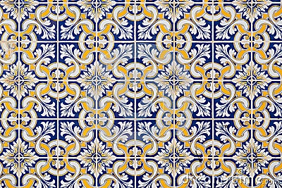 Ceramic tiles Azulejo. Portugal Stock Photo