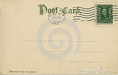 Vintage postcard 1906 Stock Photo