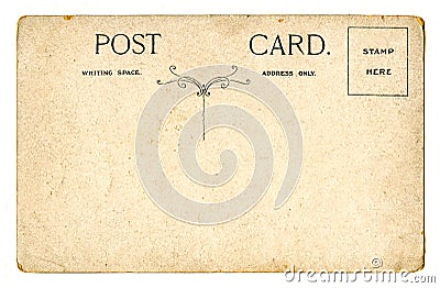 Vintage Postcard Stock Photo