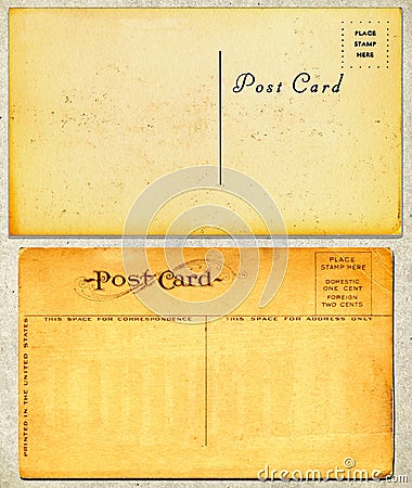 Vintage Postcards Stock Photo