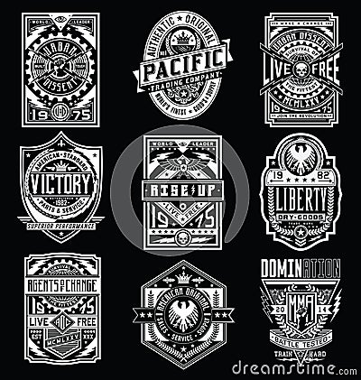 Vintage Poster / Emblem / T-shirt Design Vector Set Vector Illustration