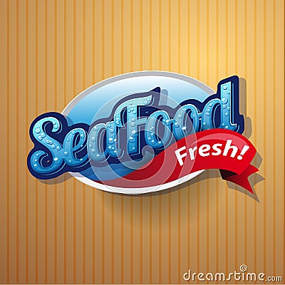 Vintage poster for seafood restaurant. Vector Illustration