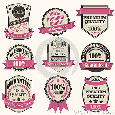 Vintage Premiuim Quality Label Vector Illustration